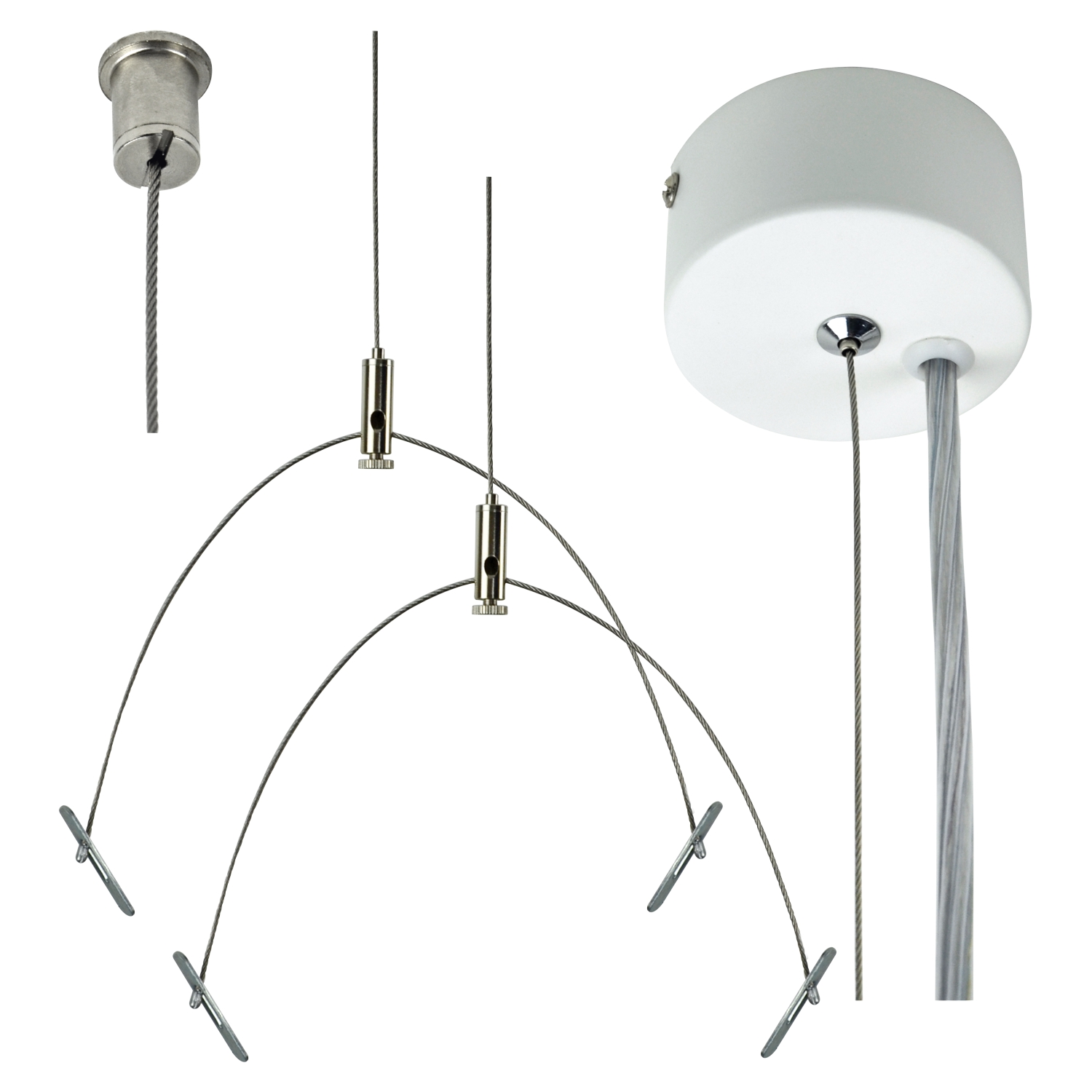 Seilabhängung Y 1,5m inkl. Anschlussset