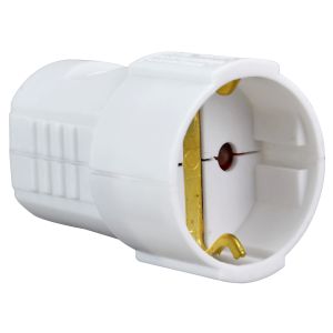 Schuko-Kupplung weiß