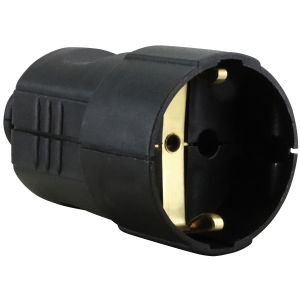 Schuko-Kupplung schwarz