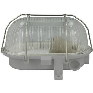 Ovalleuchte mit Drahtkorb E27 IP44