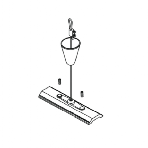 Seilabhängung 2m für 3-Phasen-Stromschiene weiß