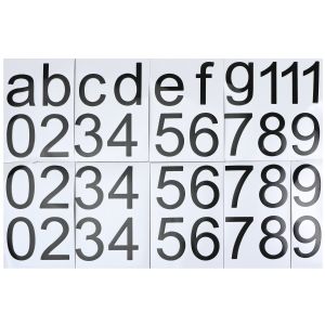 Klebeziffern/-buchstaben für Außenleuchten