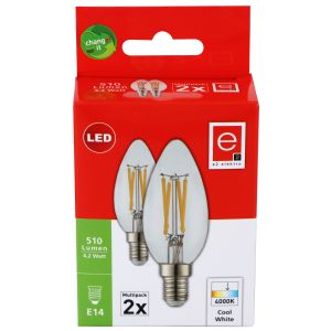 LED Kerze E14 4,2W 510lm 4000K 2-Stück