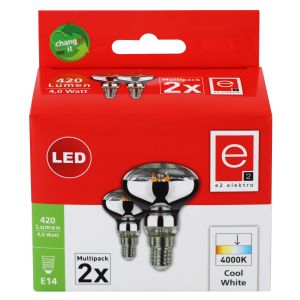 LED Lampe R50 E14 4,0W 400lm 4000K 2-Stück