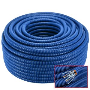 E-Rohr flex-M PP 25mm 100m mit 2x CAT7