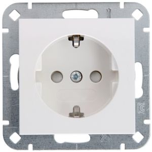 Steckdose mit Berührungsschutz weiß Pure21
