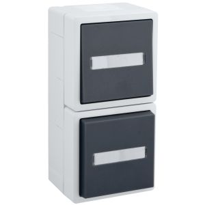 Schalter-Steckdosen KOMBI senkrecht