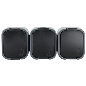 Steckdose 3-fach waagrecht