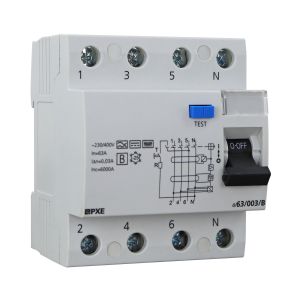 FI-Schalter 4-polig B-Type Allstromsensitiv
