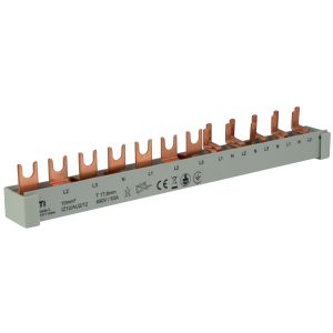Gabel/Stift-Sammelschiene 4p 12TE L123~N~L123~L~N