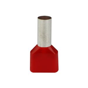 Aderendhülsen twin 10mm² rot 100Stk