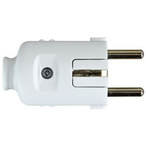 Stecker Schuko-MSK Kunststoff weiß