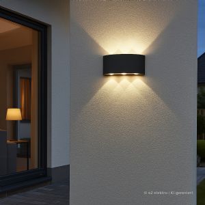 Wandleuchte PETRA up&down 7W CCT IP54 anthrazit