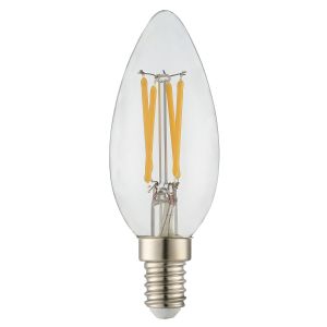 LED Leuchtmittel C35 E14 filament 4,2W/480lm 2700K 2er Pack