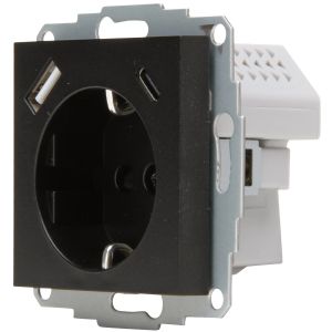 UP Steckdose mit USB A/C Pure21 schwarz