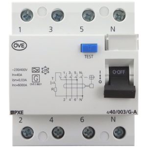 PXE FI-Schalter "G" 40/4/0,03A A-Typ