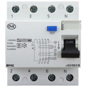 PXE FI-Schalter 63/4/0,03A B-Typ