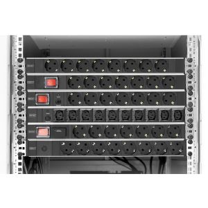 19" Steckdosenl. 7-fach m. ÜSS/Schalter