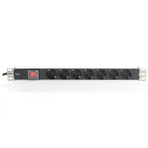 19" Steckdosenl. 7-fach m. Schalter