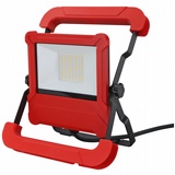 LED Baustellenstrahler 50W 2 Steckdosen IP65 rot