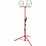 LED Baustellenstrahler 2x50W Stativ IP65 rot